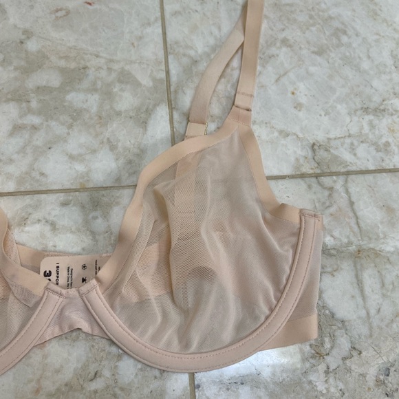 Cuup Mesh Plunge Bra in Blush - Picture 6 of 10